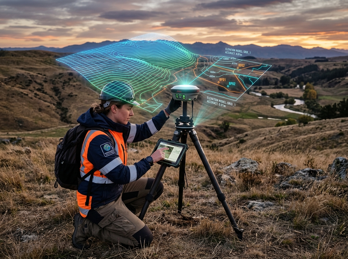 DGPS Land Surveying in Field